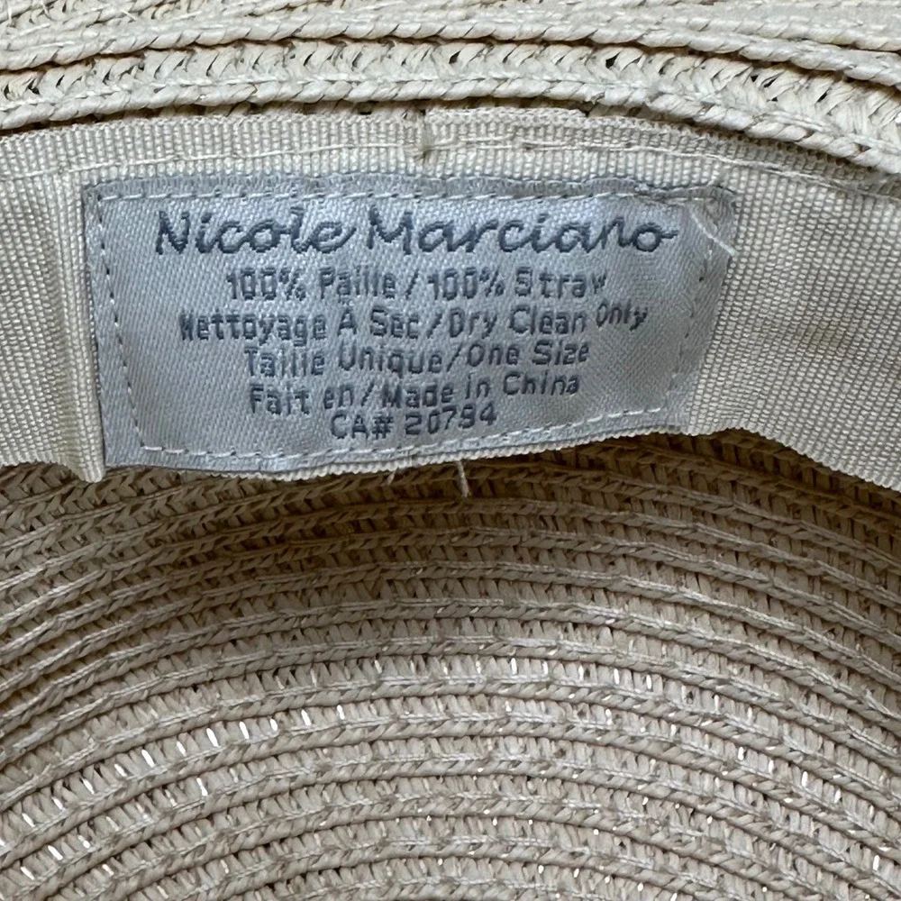 Nicole Marciano Women's Straw Hat Beach Pool Summer Do Not Disturb New